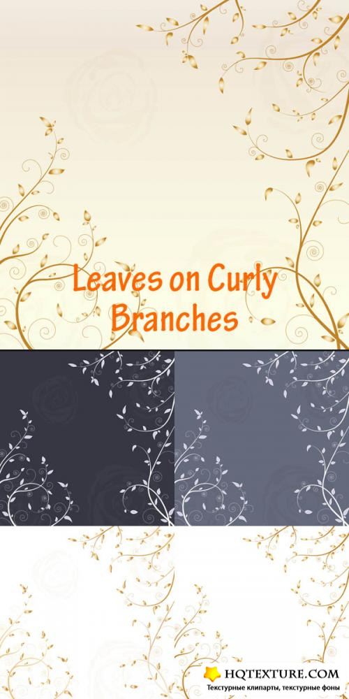 Vector  Leaves on Curby Branches