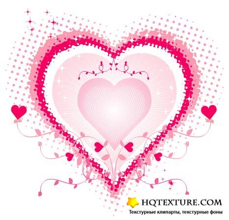 Romantic Hearts Vector