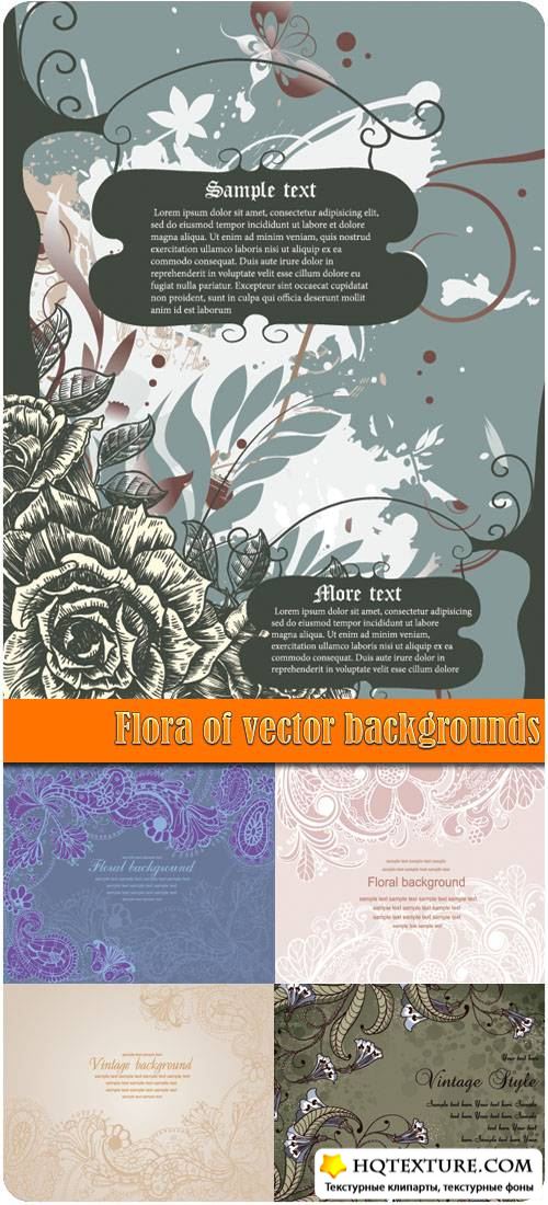 Flora of vector backgrounds