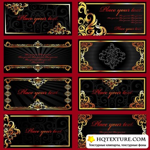 Stock Vector - Black Cards