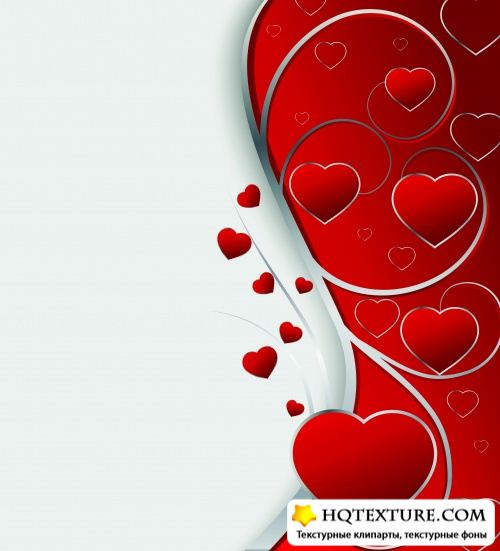 Stock: Background With Hearts. Valentine's Day