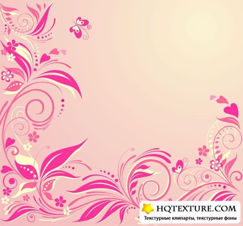  Stock Vector: Floral greeting card |     