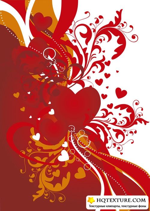Stock Vector: Ornamental valentine background |     