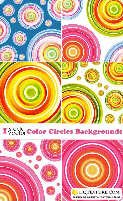 Color Circles Backgrounds Vector
