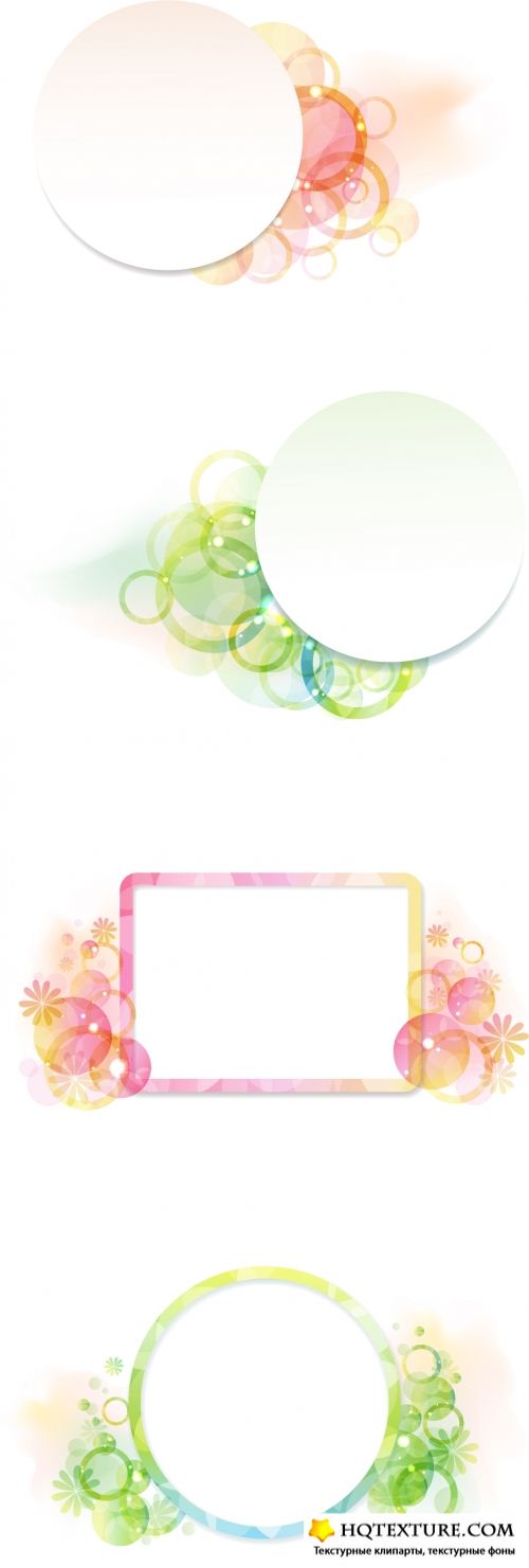 Beautiful Vector Floral Frames - Ai