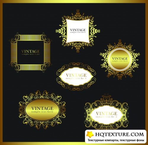 Stock Vector - Gold Vintage