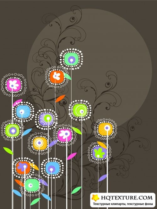 Vector backgrounds flowers 4
