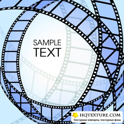 Stock vector: Abstract background with a film strip
