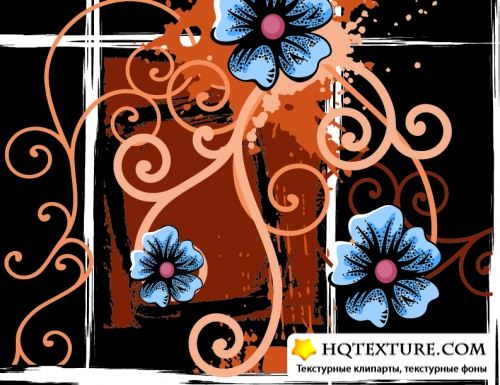   - Abstract Floral Grunge Backgrounds