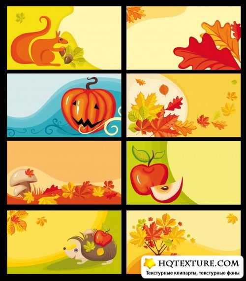 Autumn vector cards