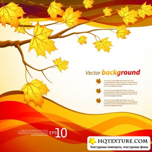 Stock Vector - Autumn Cards 
