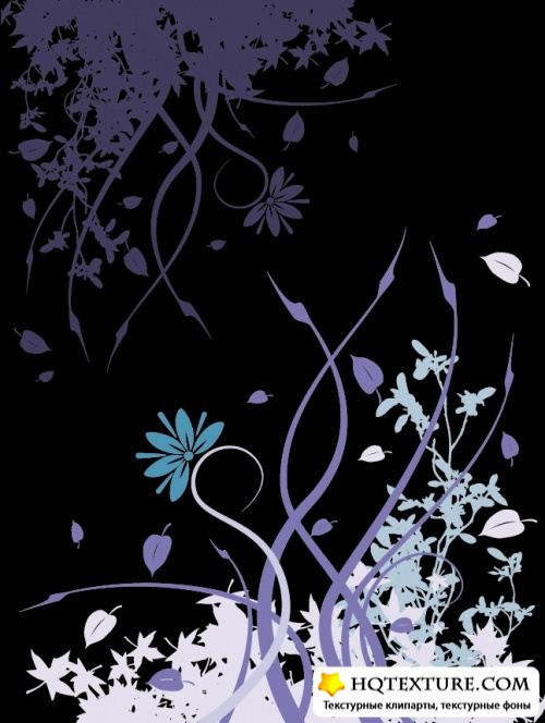 Vector backgrounds floral mix