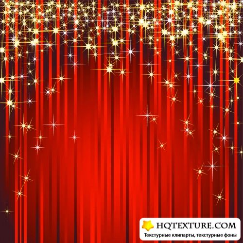 Curtains with Stars Vector