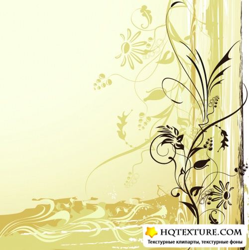 Stock vector: Flower background in pastel tones