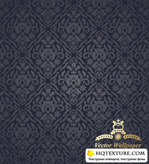 Stock Vector - Seamless Vintage Wallpapers