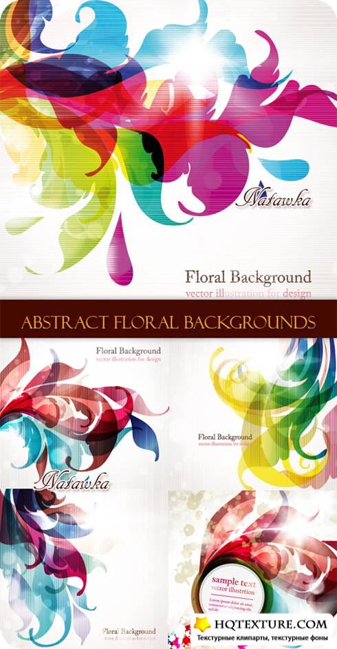 Abstract Floral Backgrounds - Stock Vectors
