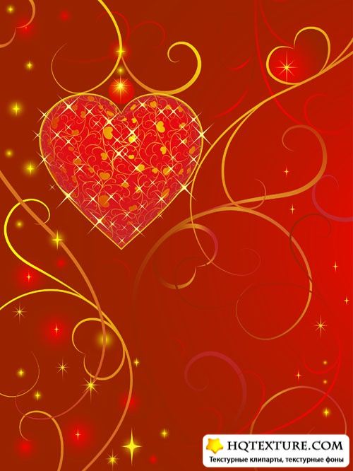 Stock Vector: Romantic red background |   