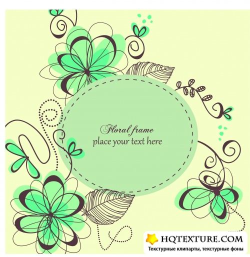 Stock Vector - Retro Floral Backgrounds