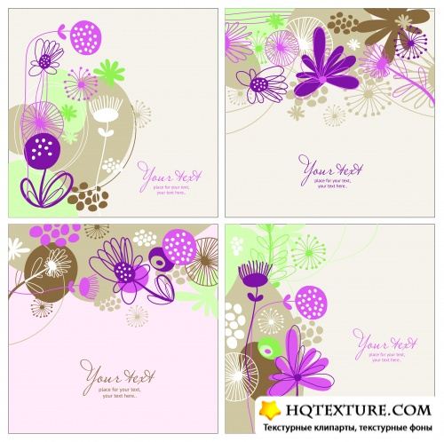 Stock Vector - Abstract Flower Backgrounds 7