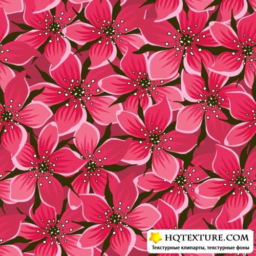Stock Vector - Seamless Floral Backgrounds