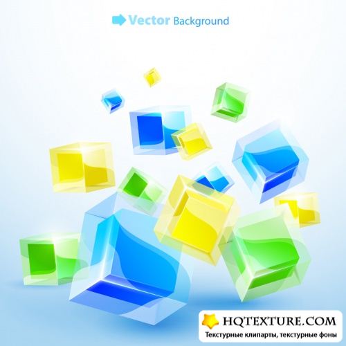 3D Bright Abstract Backgrounds Vector