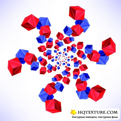 3D Cube Abstract Backgrounds - Stock Vectors