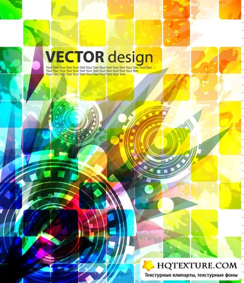Multicolor vector futurictic