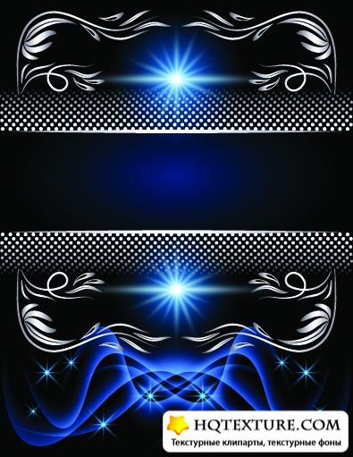 Stock: Background with blue glowing stars