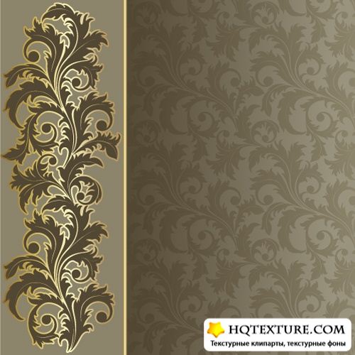 Background with gold flowers