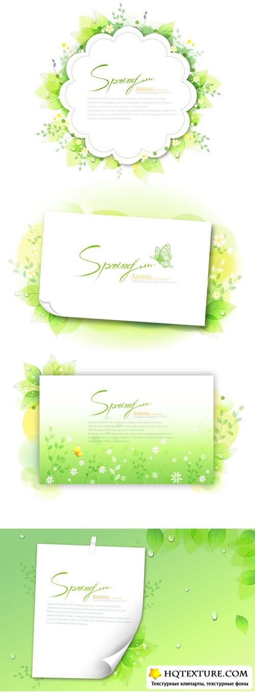 Spring paper backgrounds