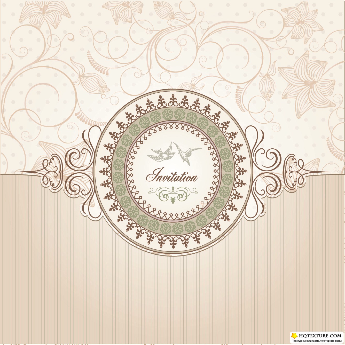 Vintage Wedding Cards Vector