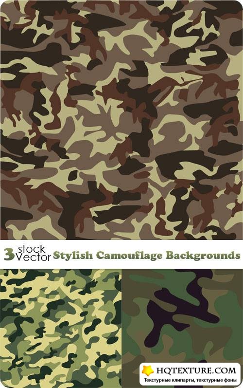 Stylish Camouflage Backgrounds Vector 