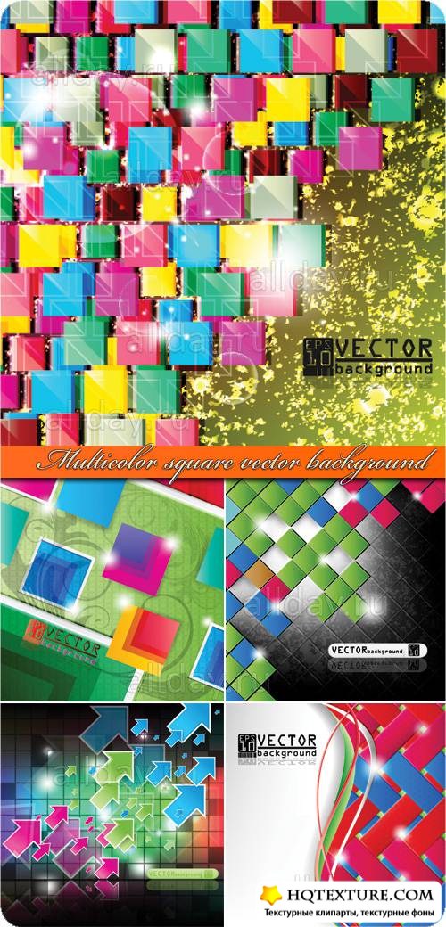    | Multicolor square vector background