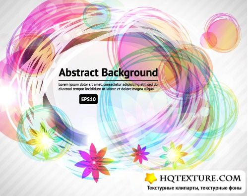Abstract flower banner