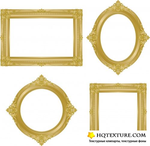 Antique Gold Frame - Stock Vectors |   