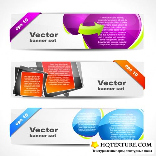 Banner abstract colored shapes