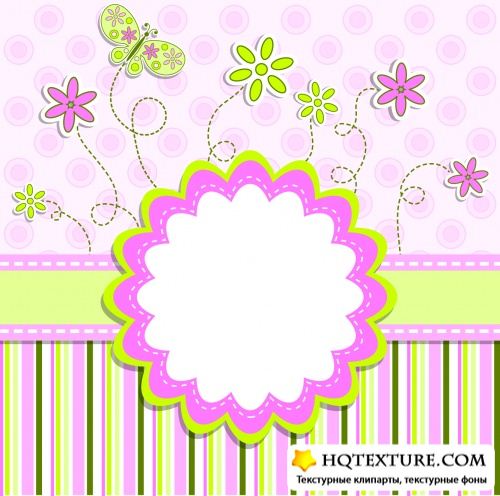 Cute Greeting Cards Vector
