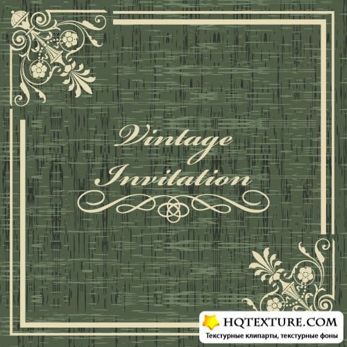 Vintage Invitations Vector