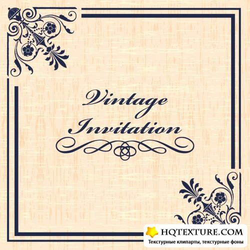 Vintage Invitations Vector
