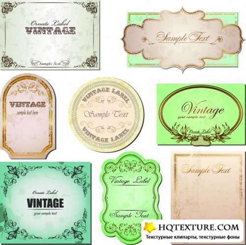 Vintage Labels Vector 3