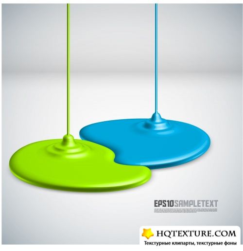 Dripping Paints Vector