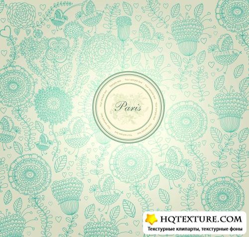 Stock Vector - Classical Flower Patterns