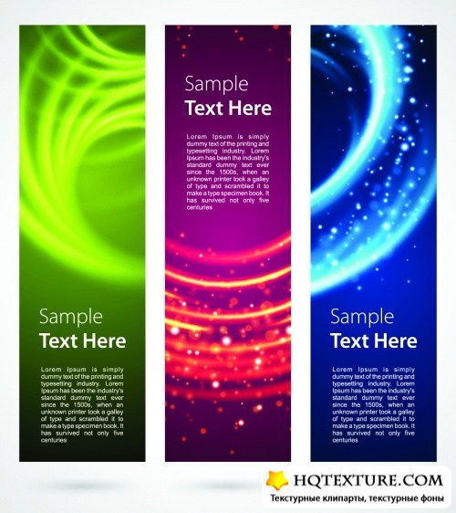 Trendy Color Banners Vector