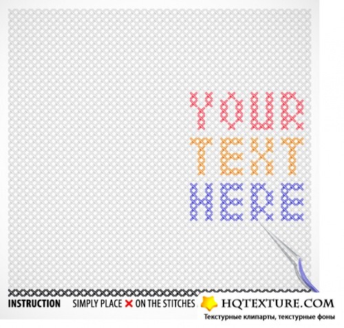 Stock Vector - Cross Stitches Template