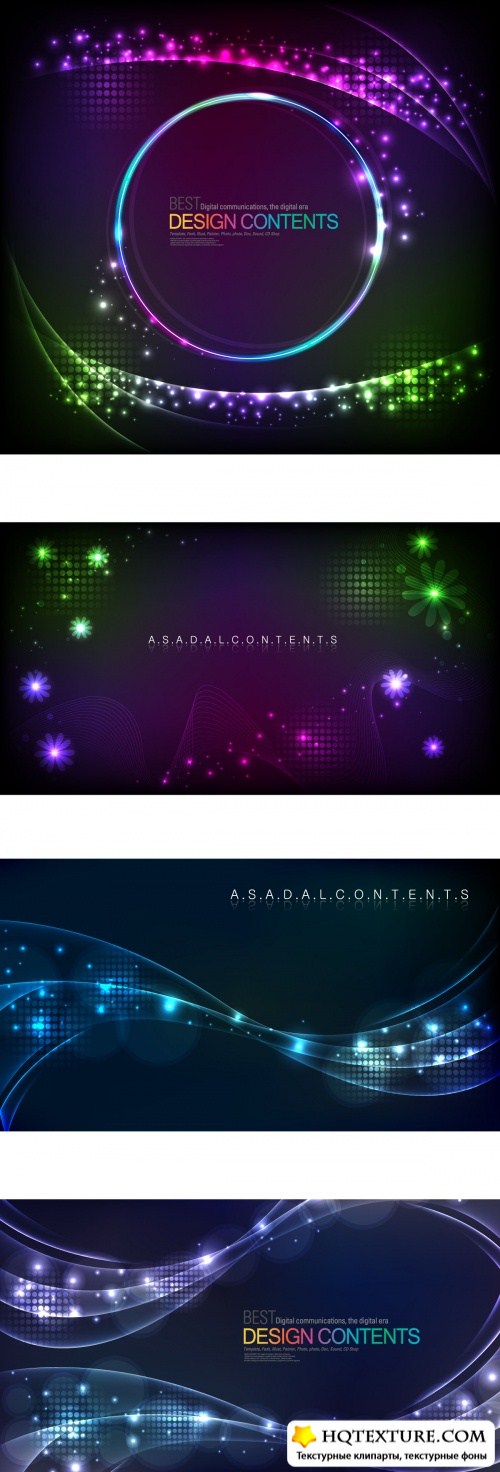 Glowing abstract backgrounds