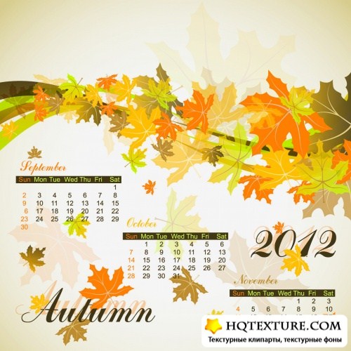 Seasonal Calendar 2012 Vector