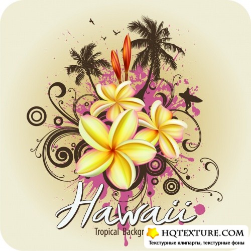 Tropical Backgrounds Vector 2