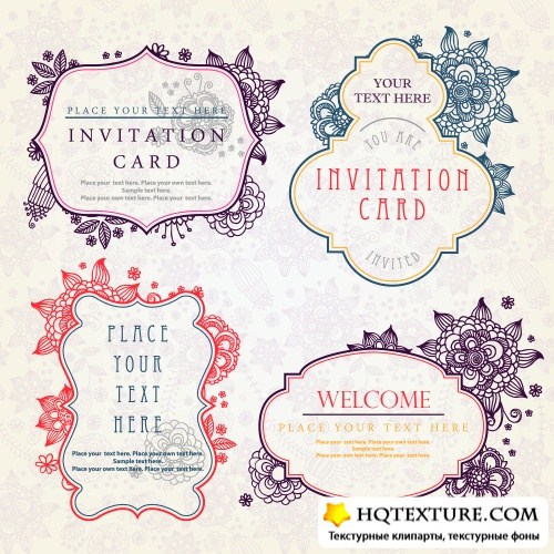 Stock Vector - Invitation Cards & Patterns