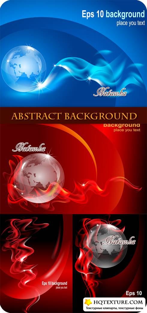  . Abstract Background with Globe - Stock Vector