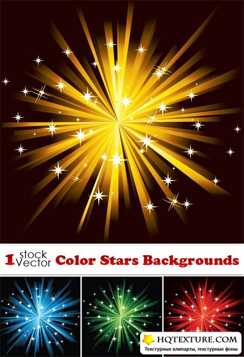 Color Stars Backgrounds Vector 